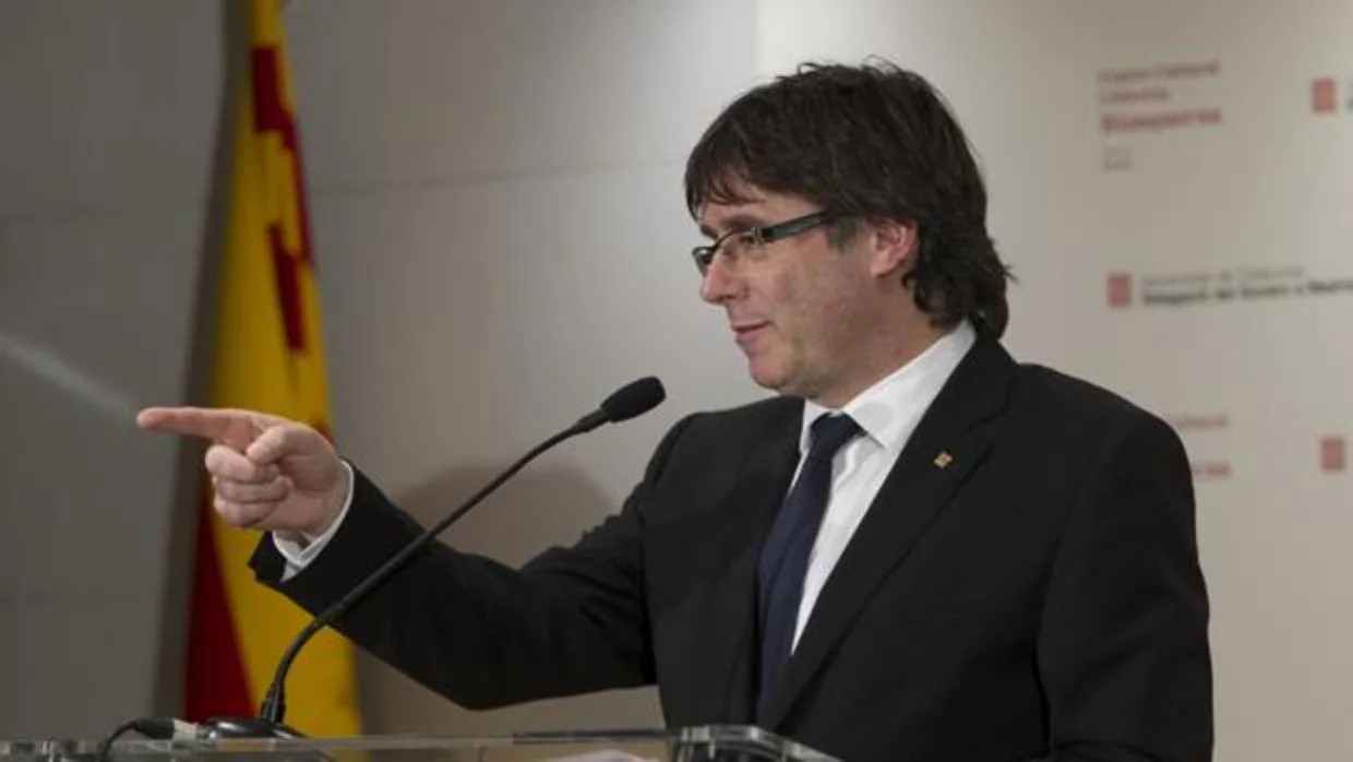 Carles Puigdemont, en rueda de prensa