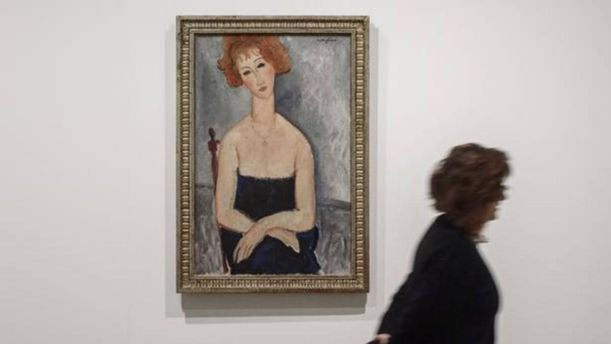 'La pelirroja con el colgante' de Modigliani