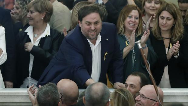 Junqueras fue reprendido por irrumpir durante el registro del despacho de su número 2