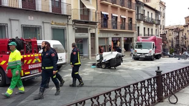 Vertido de gasóleo en la plaza de Zocodover