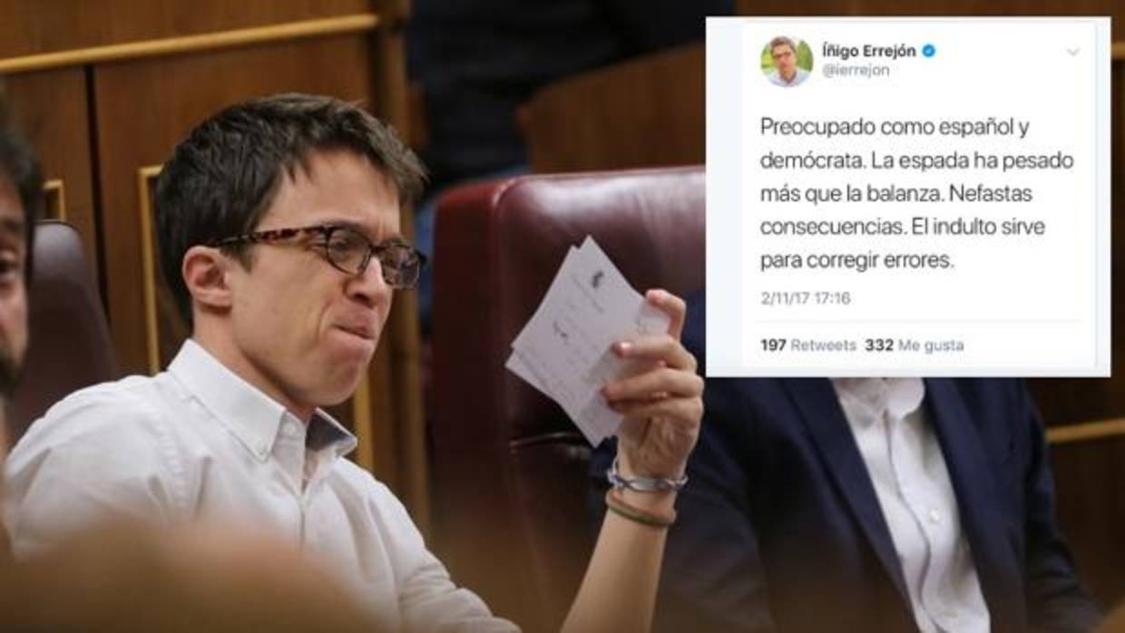 Íñigo Errejon ha borrado un «tuit» en el que pedía el indulto para los exconsejeros