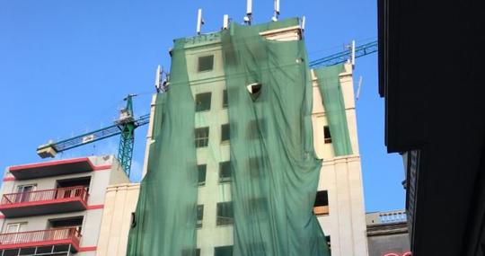 Edificio Laranda en la capital grancanaria en obras