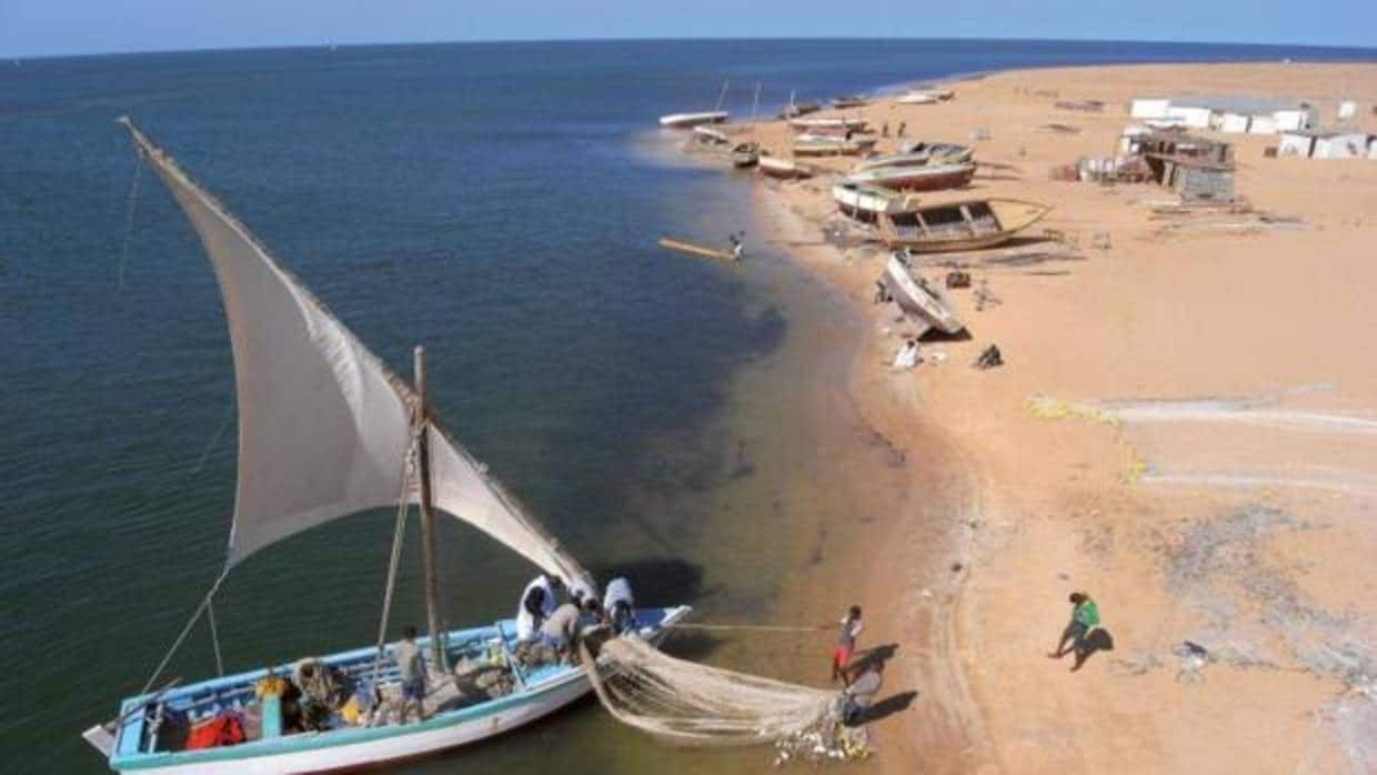 Barcos en Arguín, Mauritania
