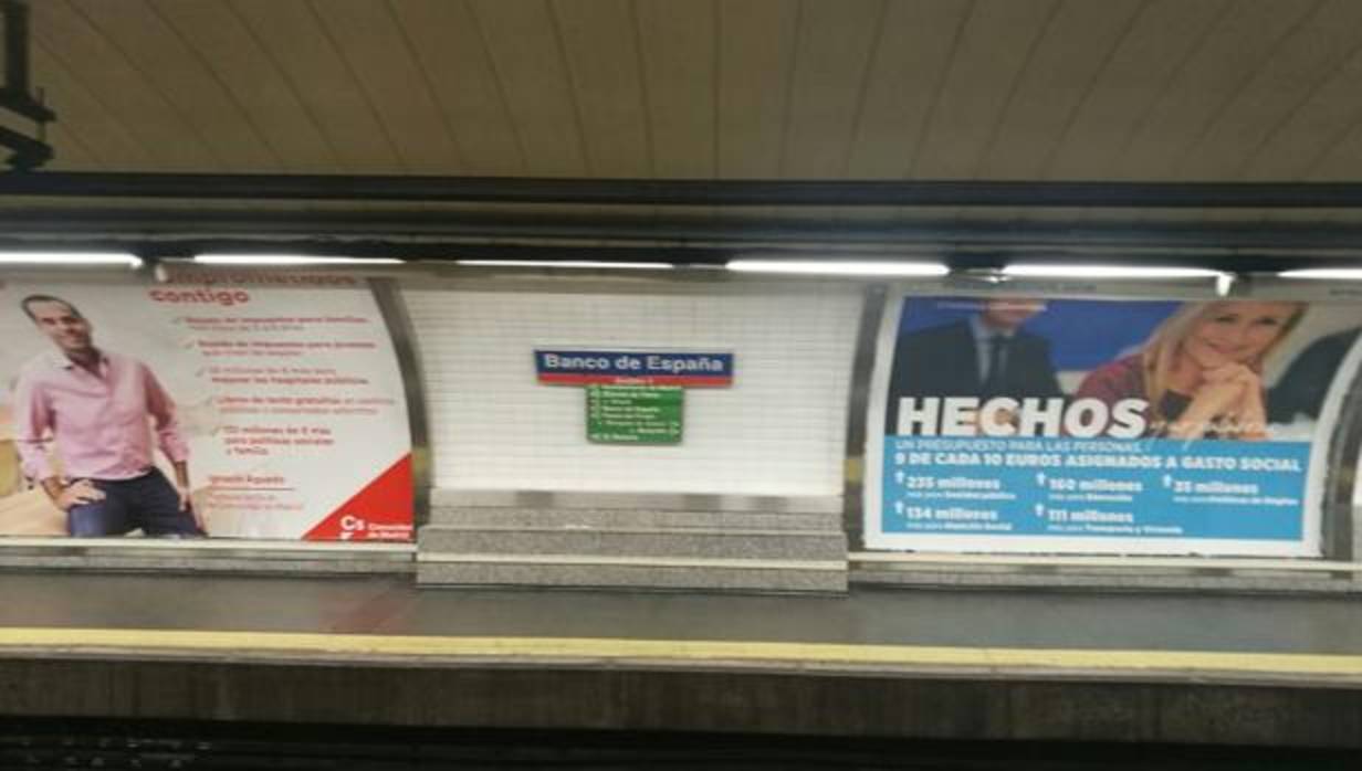 Anuncios publicitarios en el Metro de Madrid