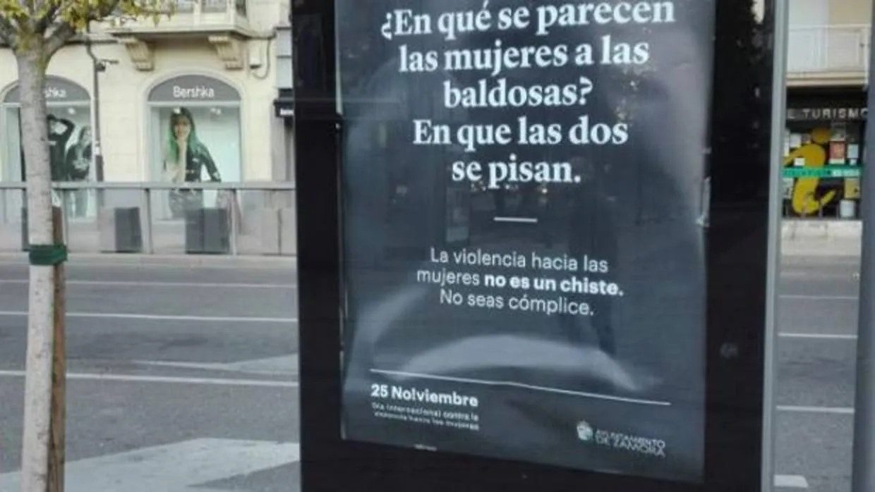 Uno de los mensajes de la campaña que se puede ver en las calles de Zamora
