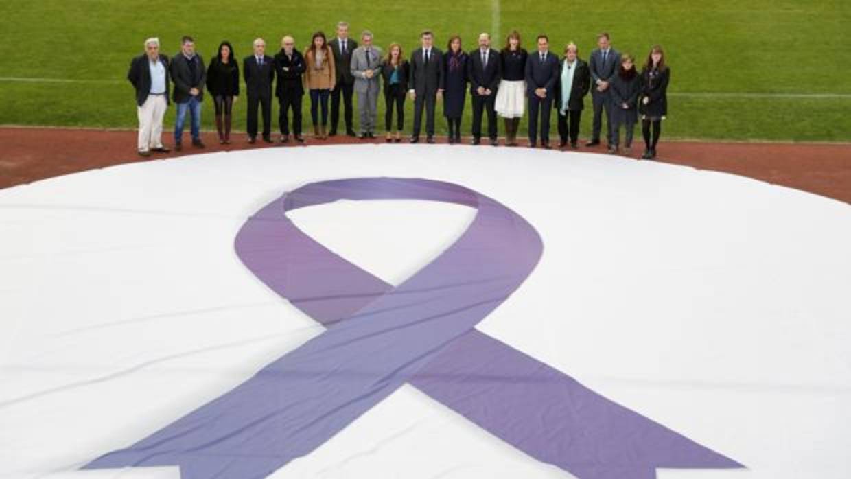 Acto de presentación de la campaña contra el maltrato en el fútbol gallego