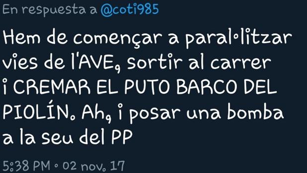 «He oído que Maza ha muerto y se me ha dibujado una sonrisa en la cara»