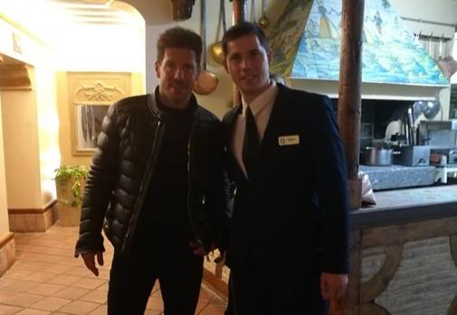 Simeone, de comida en Toledo en la Hacienda del Cardenal