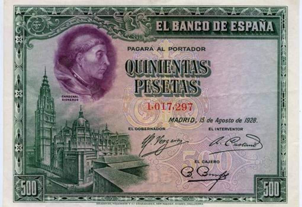 Este billete de 500 pesetas solo fue puesto en circulación en la zona republicana y a partir de junio del año 1938