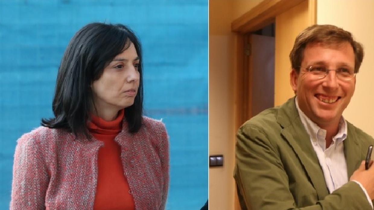 En la imagen, la concejal socialista Mercedes González (izq.) y el portavoz del PP José Luis Martínez Almeida (dcha).