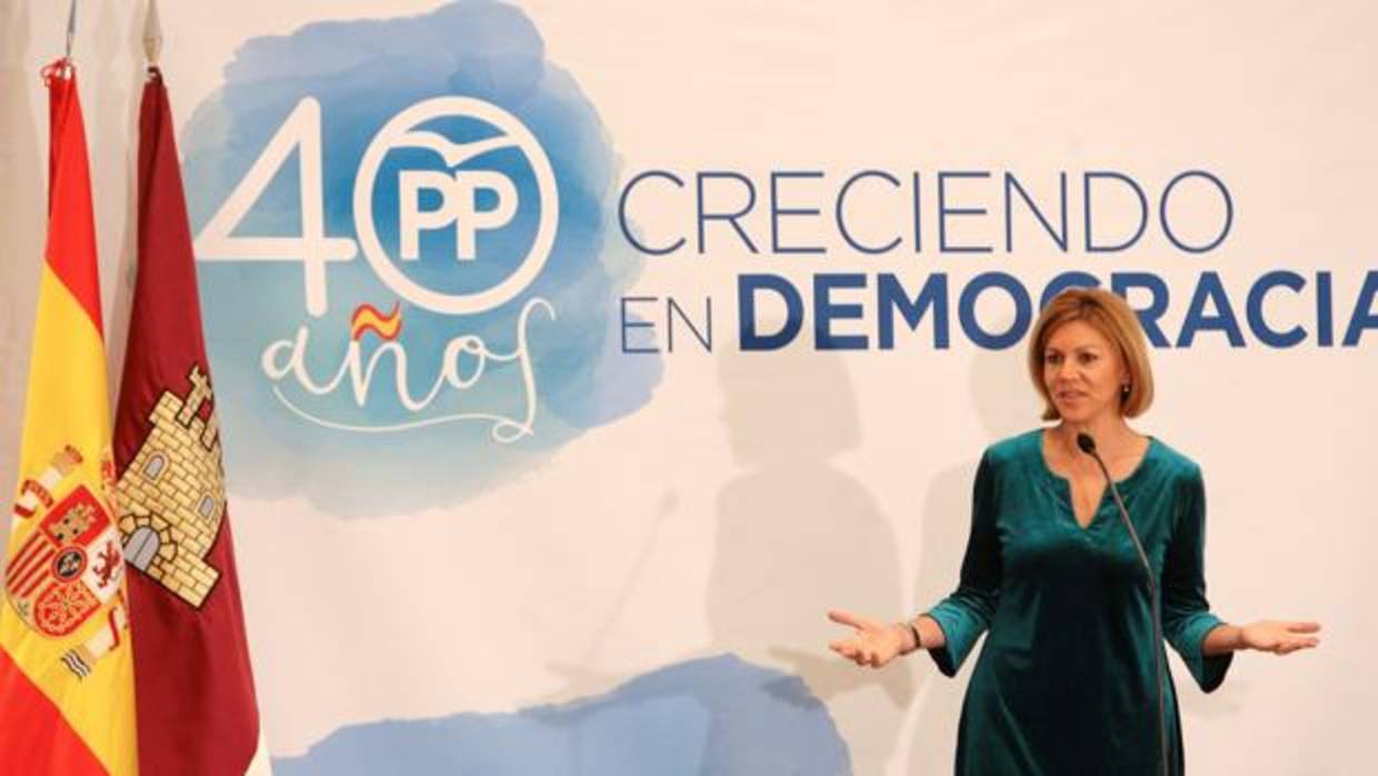 María Dolores de Cospedal, durante el acto del PP en Guadalajara