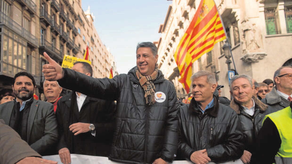 El candidato del PP a la Generalitat, García Albiol, este miéfrcoles en Barcelona
