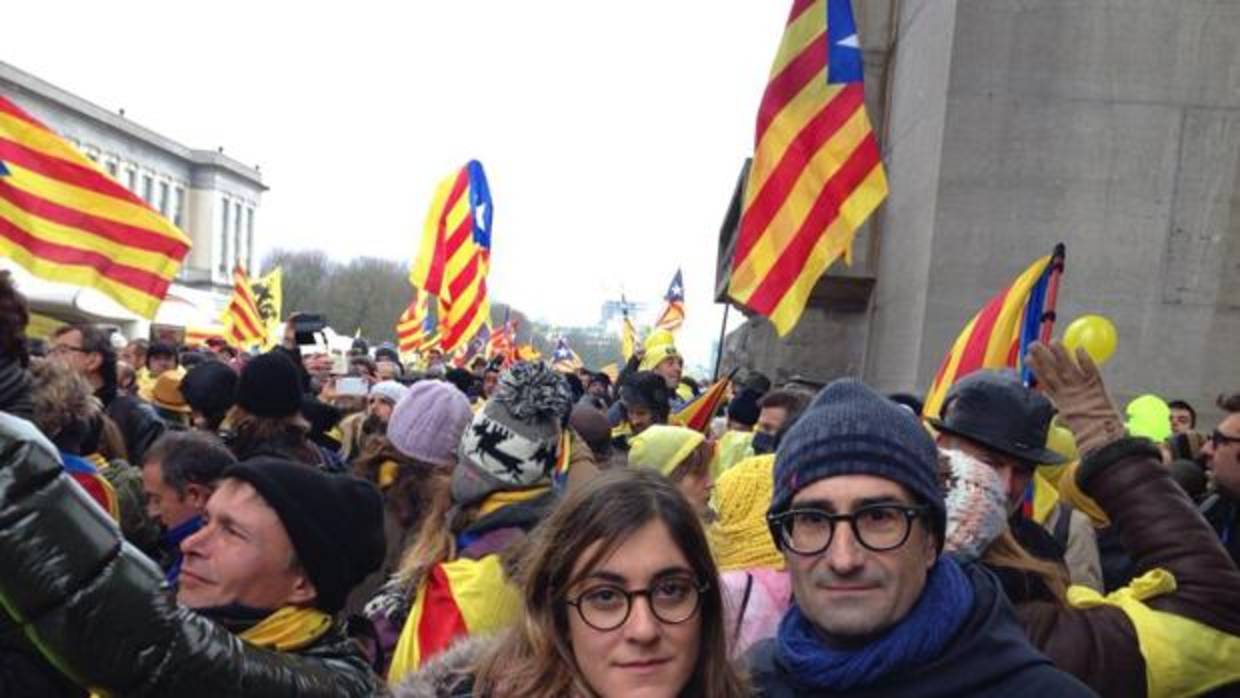 Imagen de Jordi Sebastiá y Marta Sorlí difundida por el portavoz de Compromís en el Parlamento Europeo