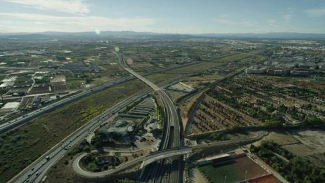 Imagen de archivo del Corredor Mediterráneo al paso por la provincia de Valencia