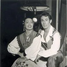 Imagen promocional de la actuación de Mariemma con Juan Morilla en la Scala de Milán, en la temporada 1954-55