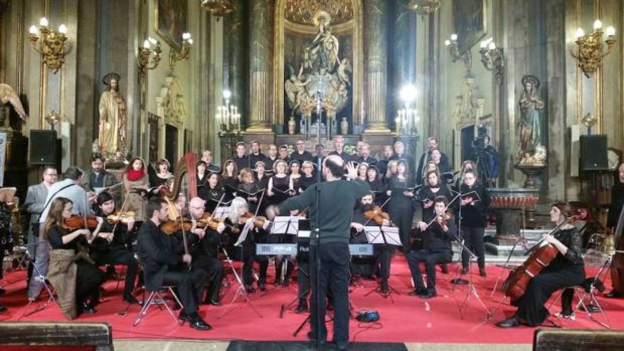 Ensayo del Coro de la Sociedad en la Iglesia San José