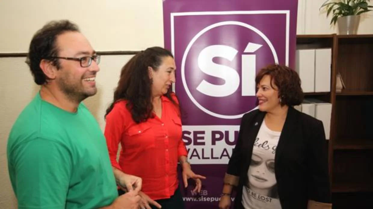 Los concejales de Sí Se puede Valladolid, Charo Chávez, Héctor Gallego y Gloria Reguero
