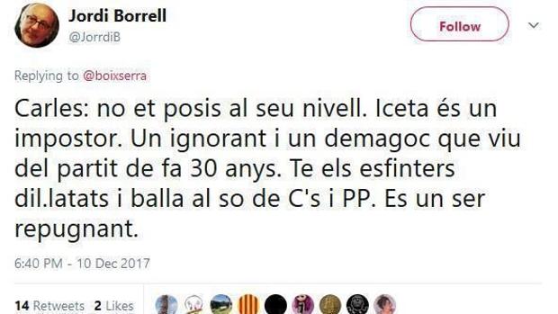 La Fiscalía investiga al profesor de la Universidad de Barcelona que profirió insultos homófobos contra Iceta