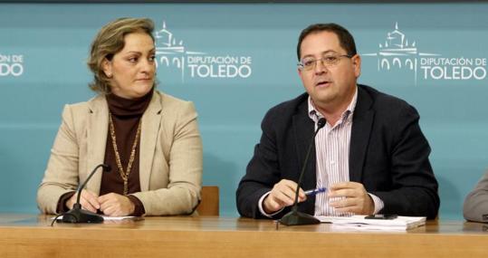 María Angeles GArcía y Tomás Villarrubia, alcalde de Orgaz y vicepresidente de la Diputación Provincial