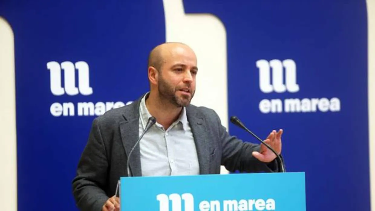 El lider de En Marea, Luís Villares, en rueda de prensa