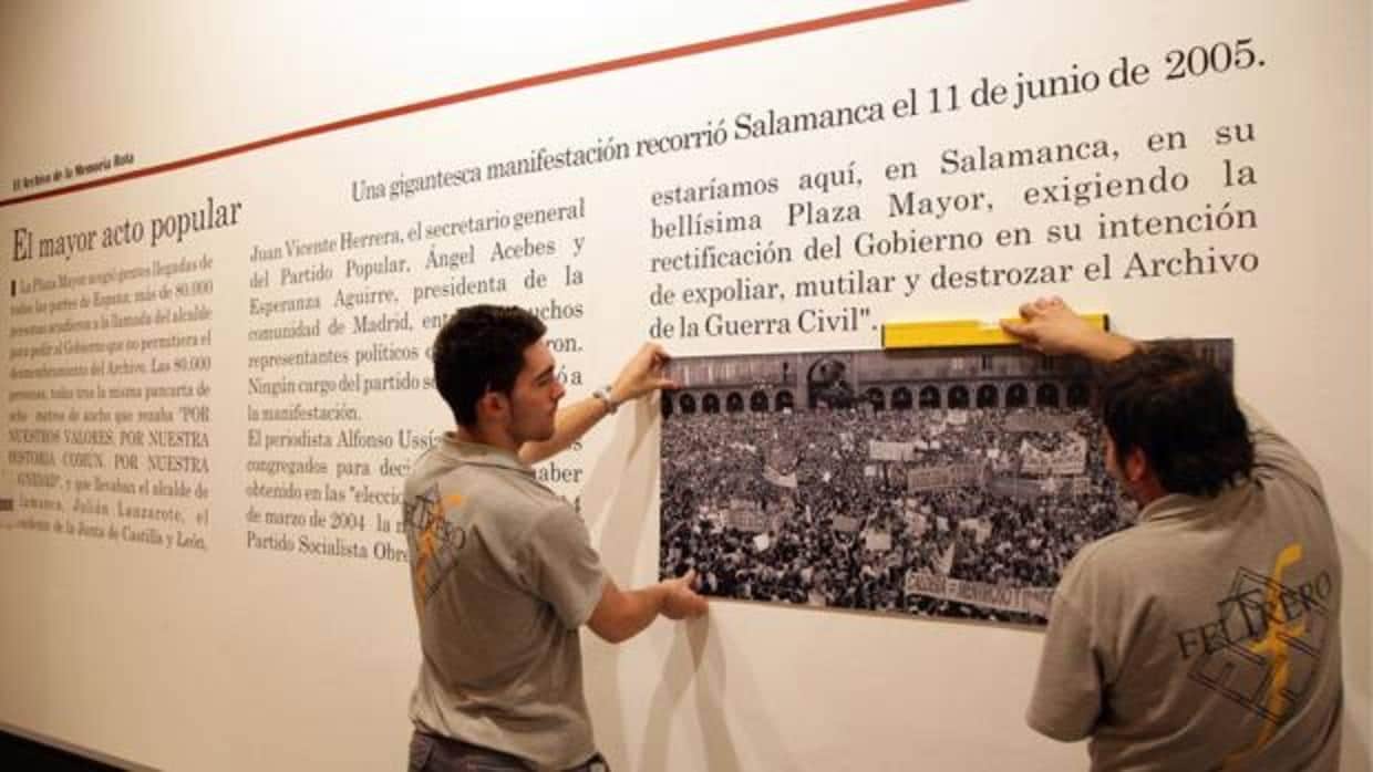 Exposición sobre el traslado de los papeles a Cataluña