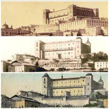 Evolución del muro de la explanada oriental del Alcázar entre 1858 y principios del siglo XX