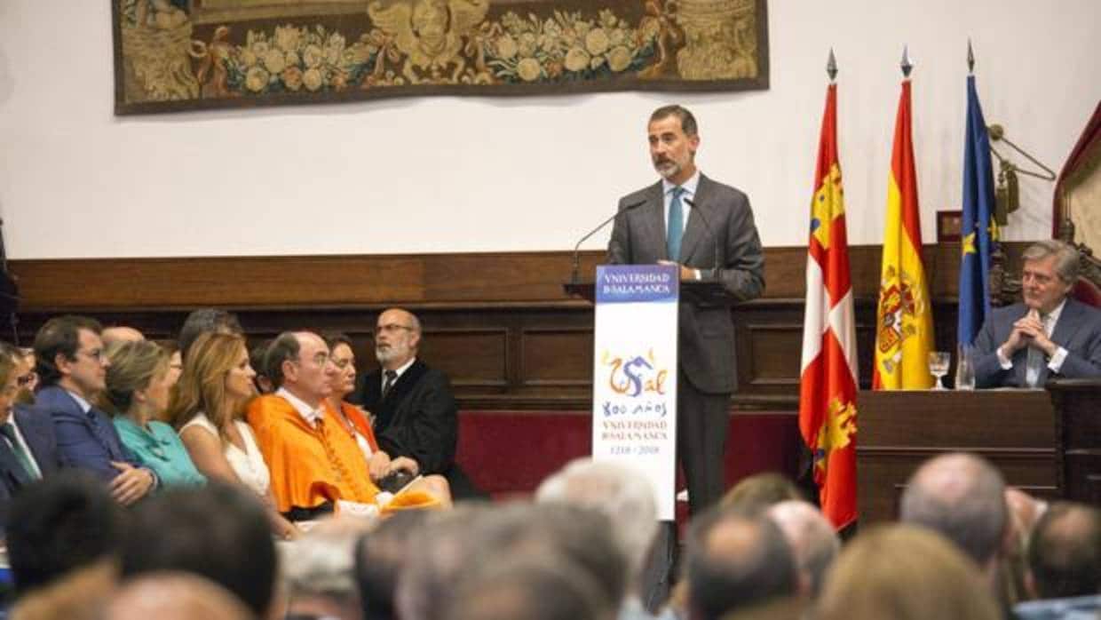 La última visita del Rey a Salamanca fue el pasado septiembre, durante la inauguración del curso en la Usal