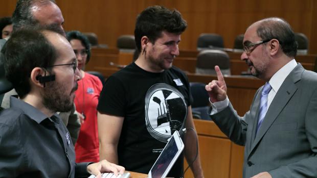 Podemos, la muleta del socialista Lambán que decide el presupuesto de Aragón