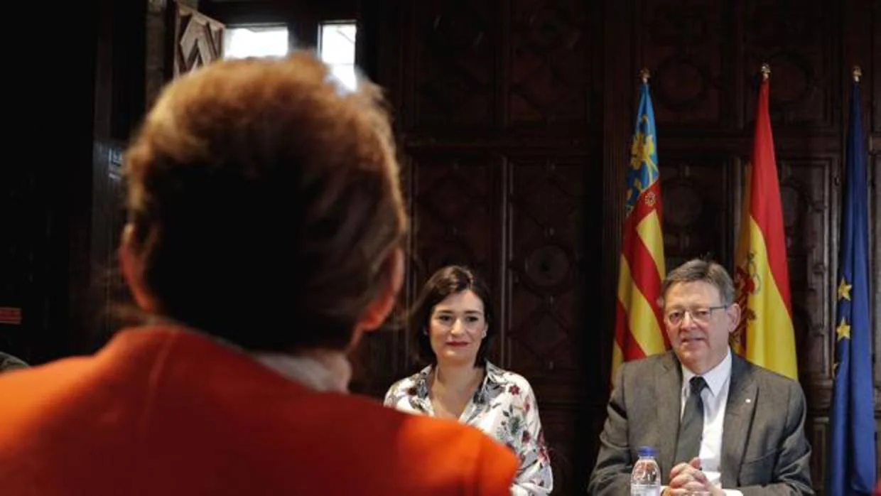 Imagen del presidente Puig y la consellera Montón tomada este miércoles