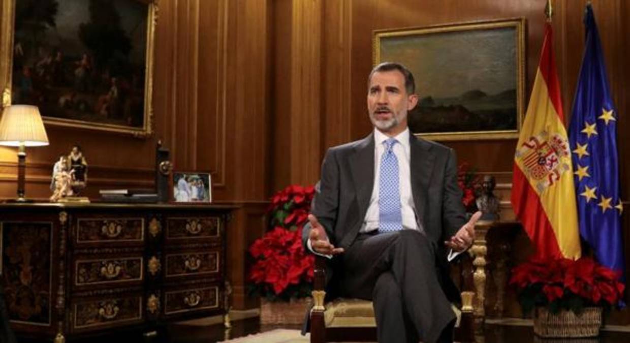 Don Felipe durante el discurso de Nochebuena