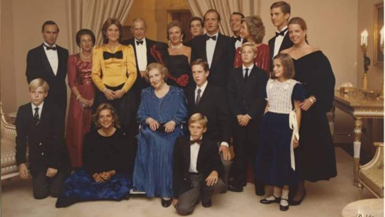 Bodas de oro de los Condes de Barcelona en el Palacio del Pardo, el 12 de octubre de 1985