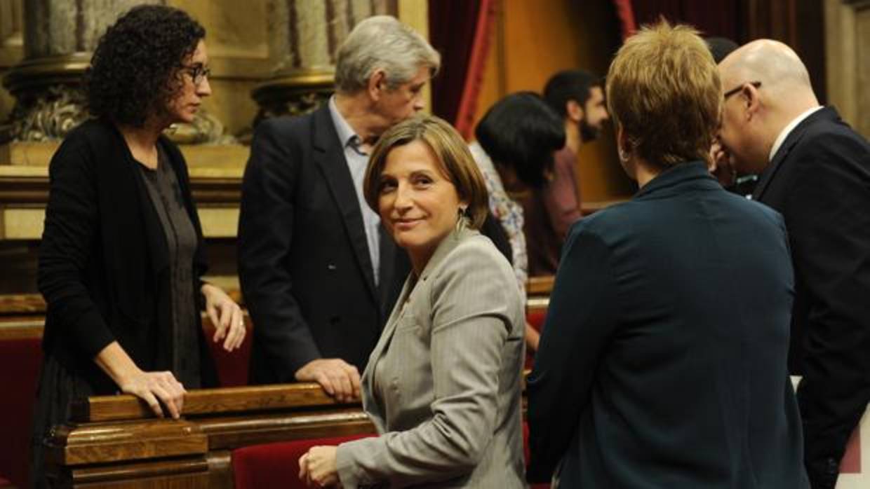 Forcadell, en el Parlament, durante la pasada legislatura