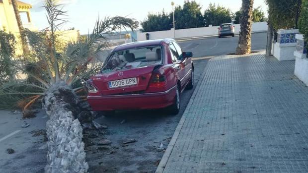 Efectos del viento en la Comunidad Valenciana: un herido al desplomarse un muro y una mujer atrapada en su terraza