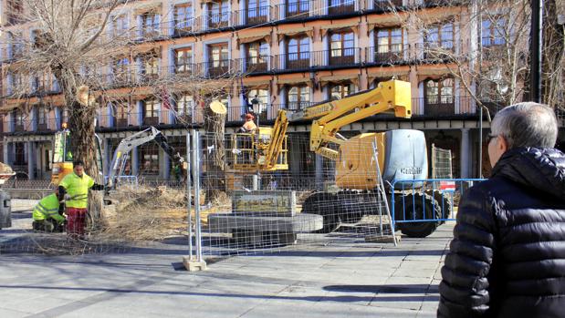 Comienzan las obras de remodelación de la plaza de Zocodover de Toledo