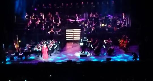 Momento del concierto con la Orquesta Filarmónica de Gran Canaria