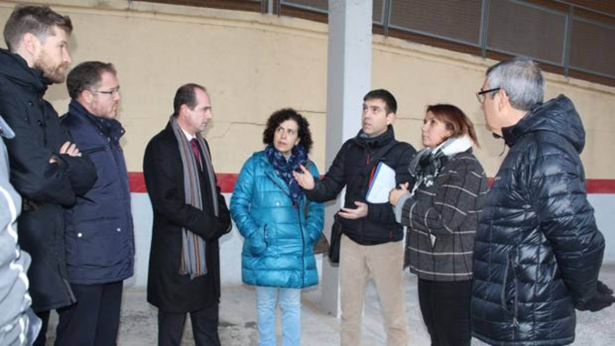 La consejera de Fomento, Agustina García Élez, durante su visita al edificio