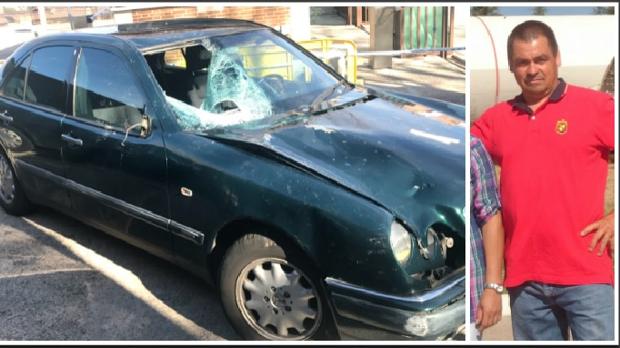 El detenido por el atropello tapó con un plástico y piedras el parabrisas roto del coche