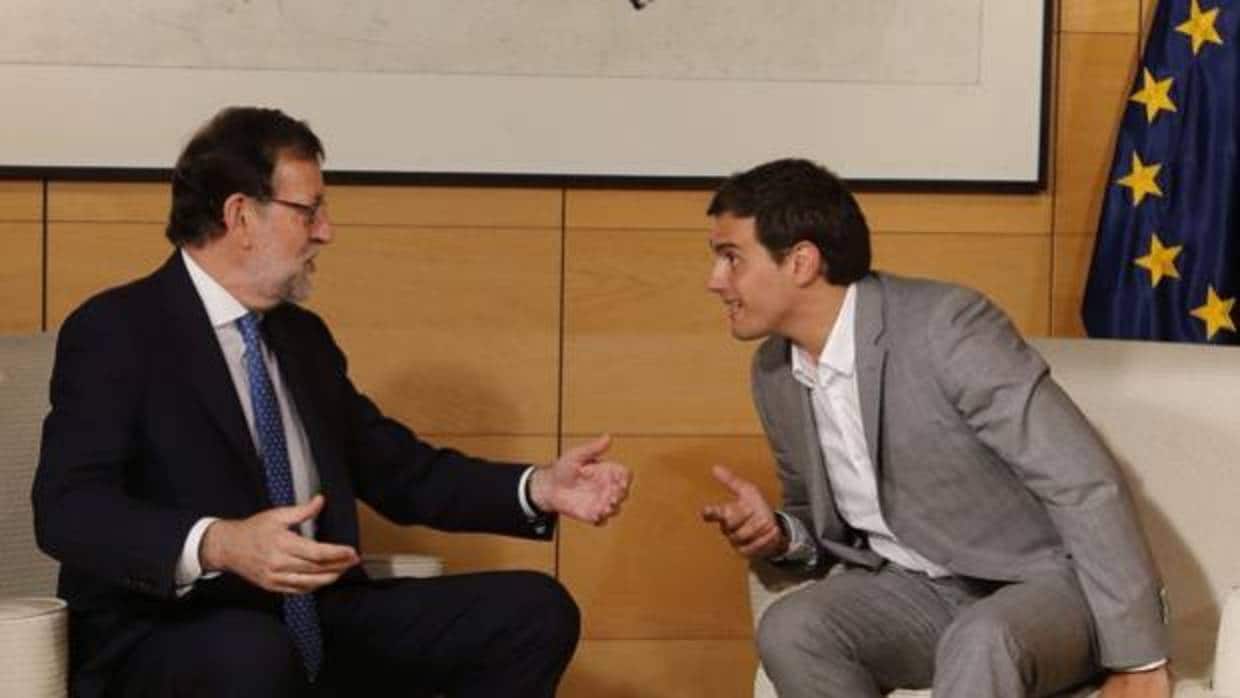 Rajoy y Rivera, en una reunión