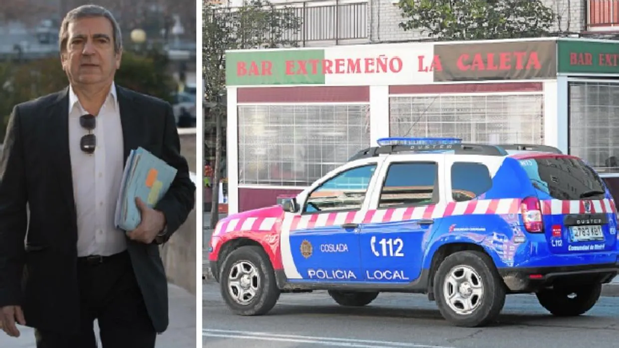 Un coche de policía pasa por La Caleta; su exdueña denunció a Ginés