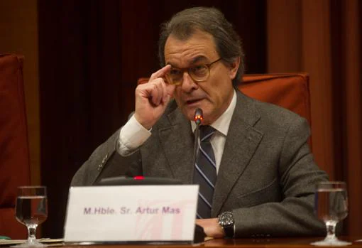 El expresidente Artur Mas en el Parlamento de Cataluña
