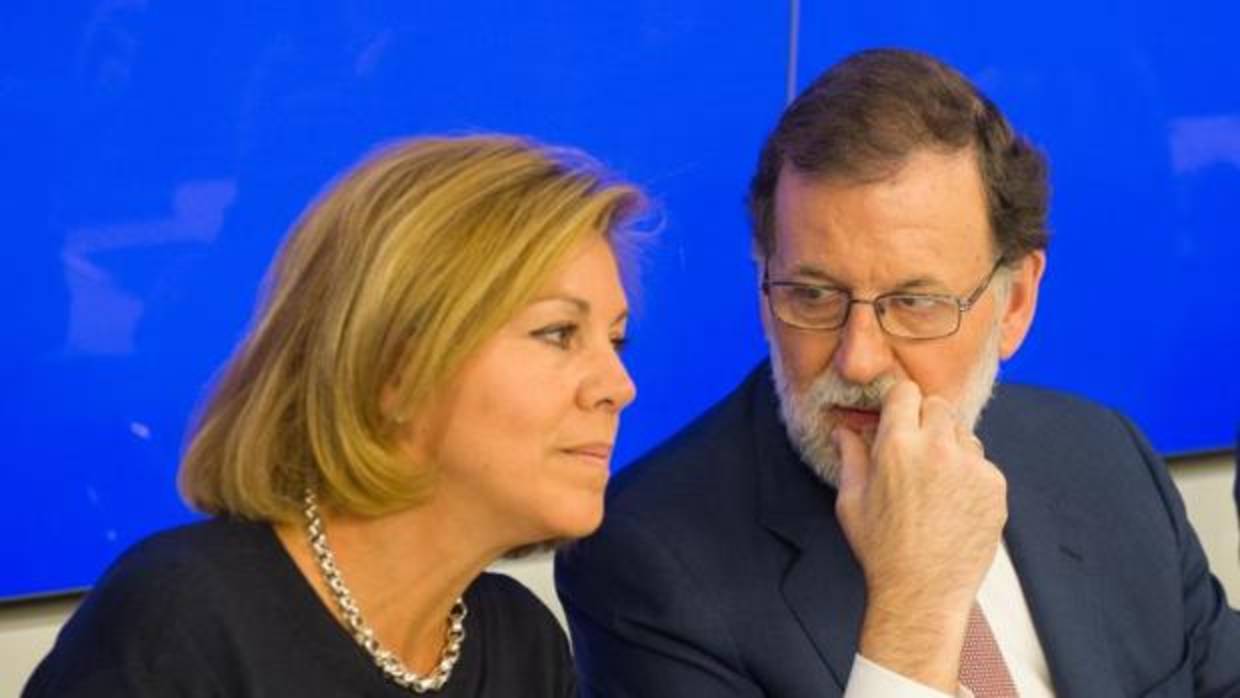 Rajoy y Cospedal, en Génova