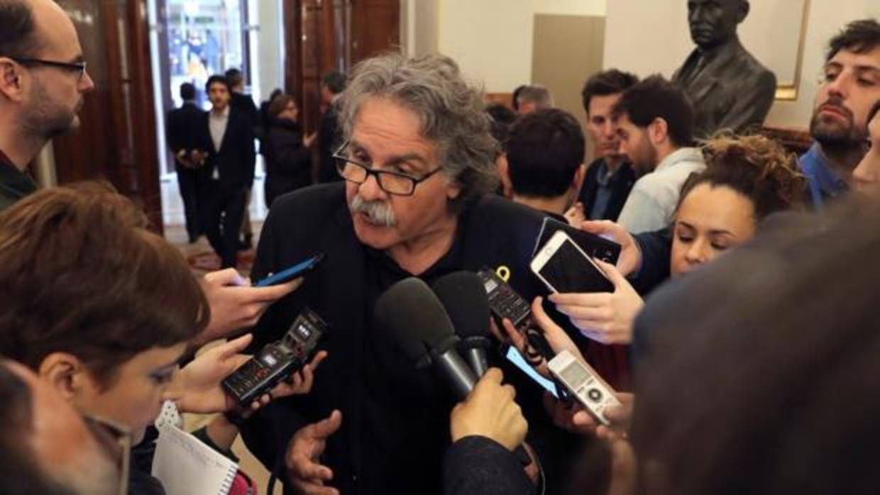 El portavoz de ERC en el Congreso de los Diputados, Joan Tardá, en la Cámara Baja