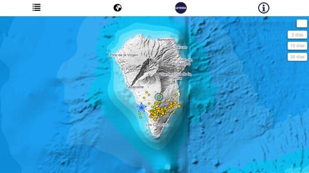 Cadena de pequeños temblores en La Palma
