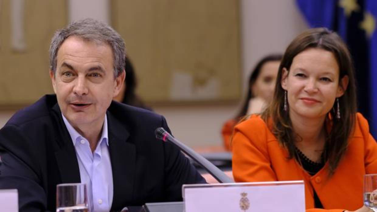 José Luis Rodríguez Zapatero y Leire Pajín