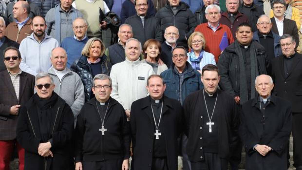 Los obispos de la Iglesia de Castilla, este pasado lunes en Villagarcía de Campos