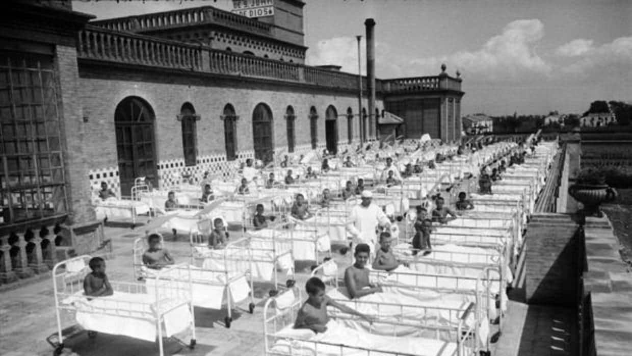 Pati de l’Hospital Sant Joan de Déu 1949