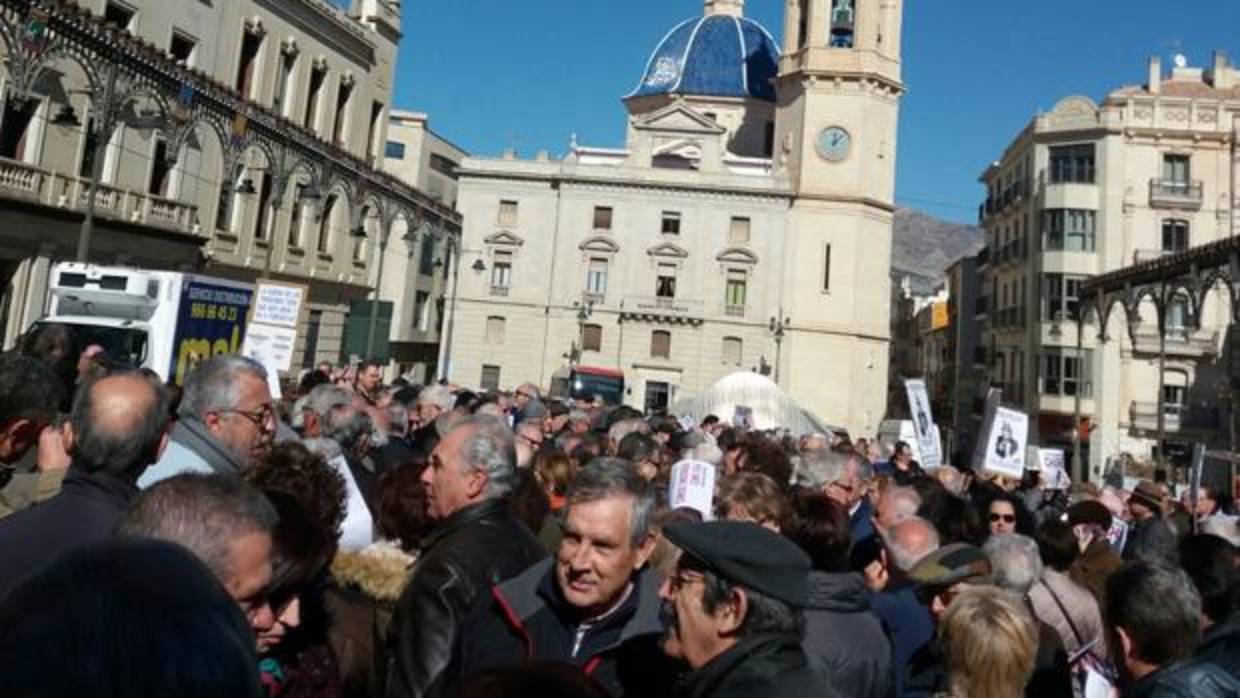 Concentración por las pensiones «dignas» en Alcoy, este jueves