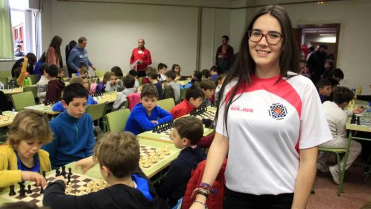 María Alonso, en el Campeonato de Ajedrez en Edad Escolar en Toledo