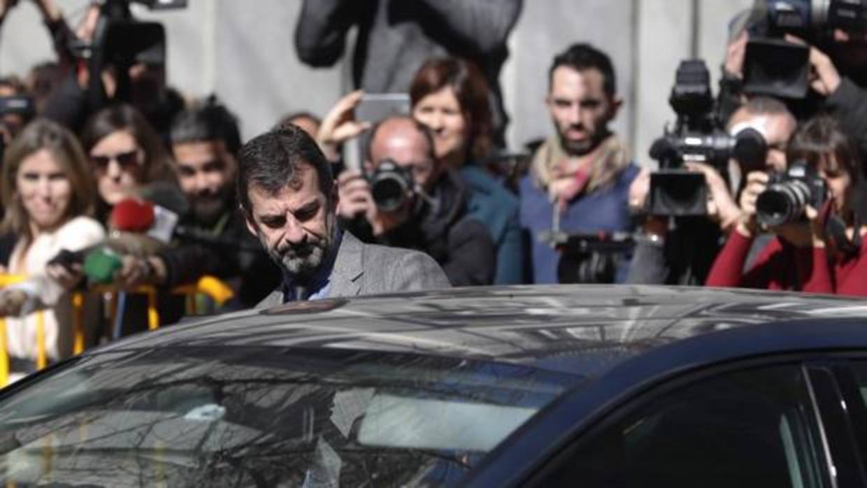 El jefe de los Mossos d'Esquadra, Ferran López, a su salida ayer del Tribunal Supremo