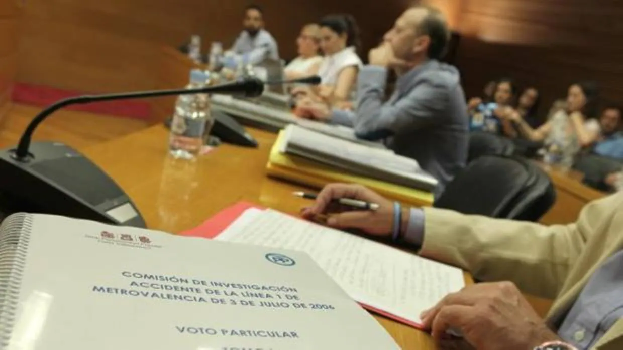 Comisión de investigación en las Cortes Valencianas sobre el accidente de Metroalencia, en imagen de archivo